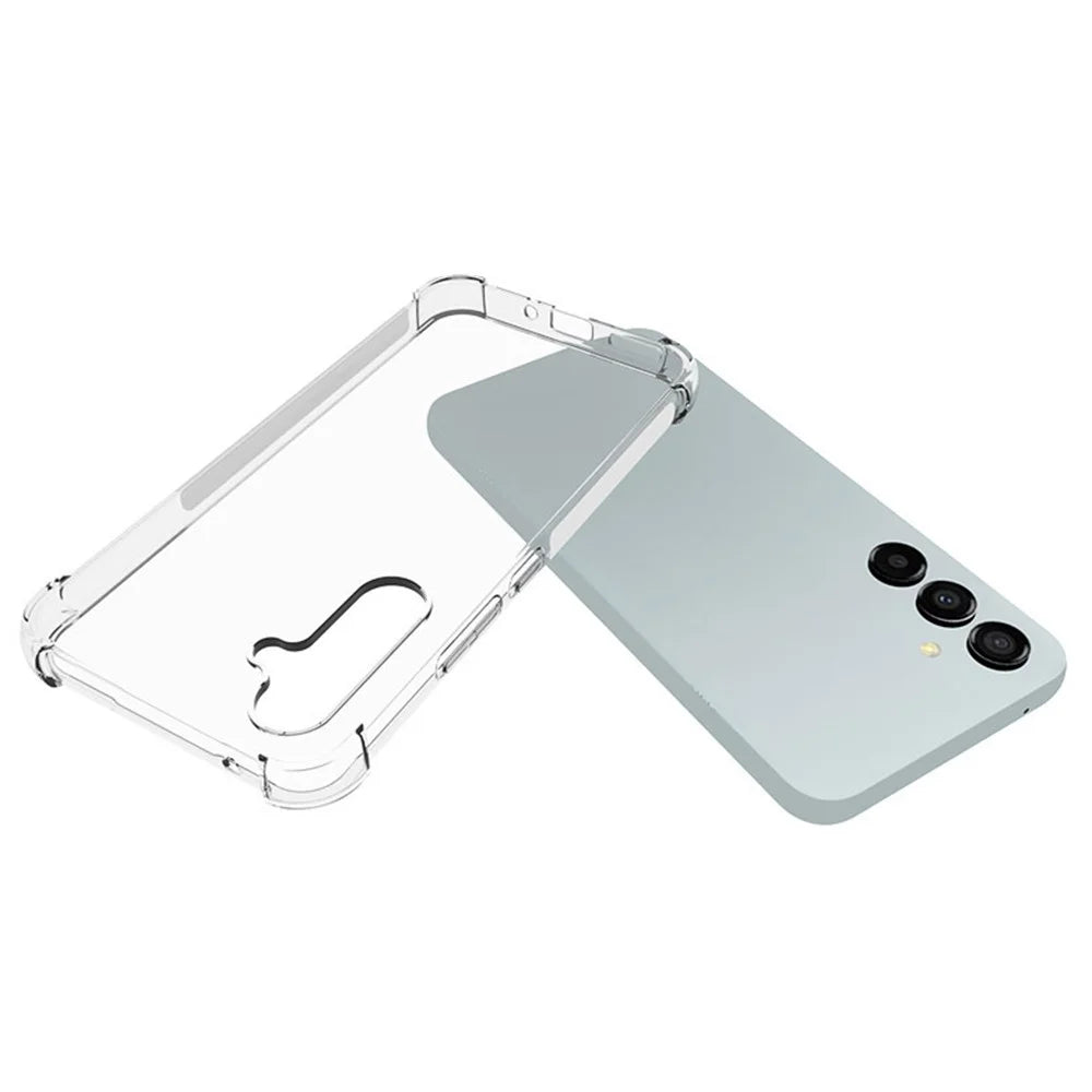 WANLONFENG WL Series for Samsung Galaxy A54 5G Case 2.0mm Clear TPU Cover with Tempered Glass Film (Big Lens Hole) - 3