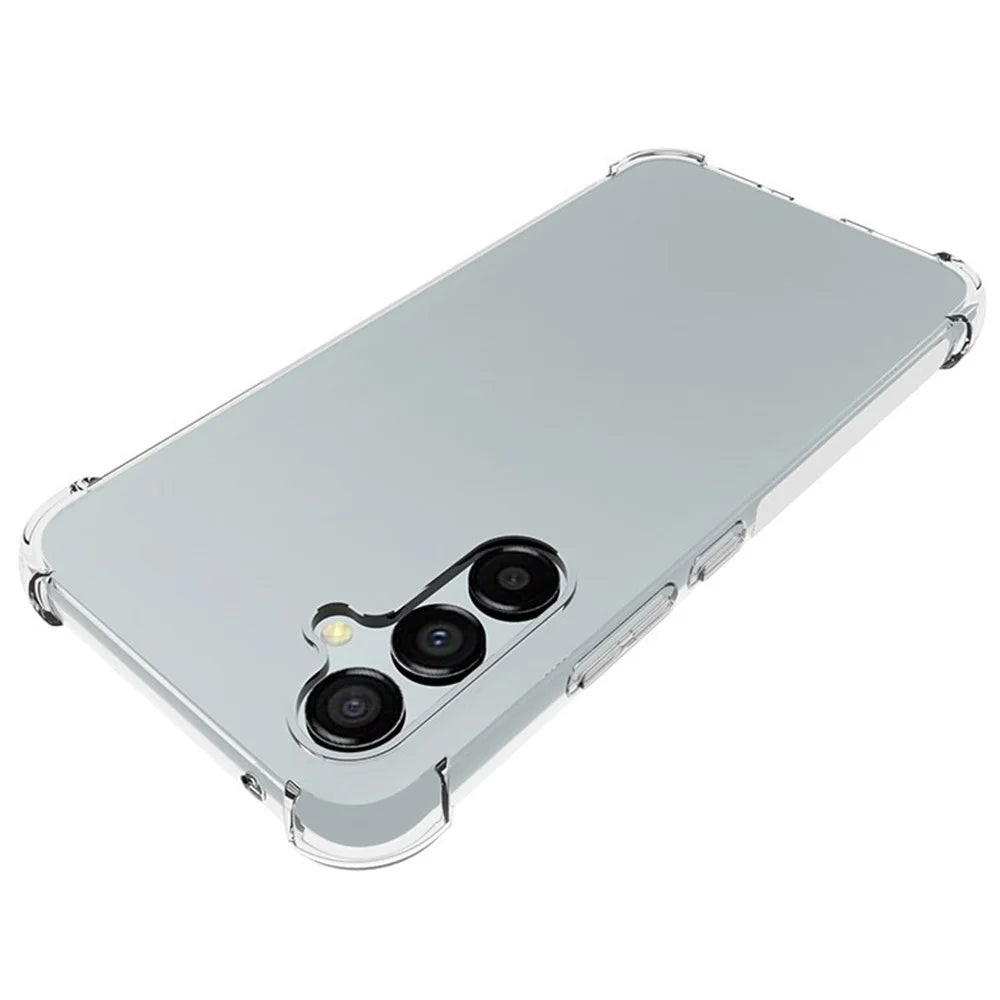 WANLONFENG WL Series for Samsung Galaxy A54 5G Case 2.0mm Clear TPU Cover with Tempered Glass Film (Big Lens Hole) - 4