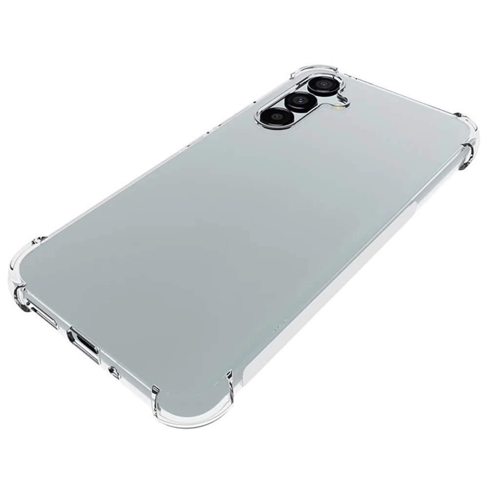 WANLONFENG WL Series for Samsung Galaxy A54 5G Case 2.0mm Clear TPU Cover with Tempered Glass Film (Big Lens Hole) - 5