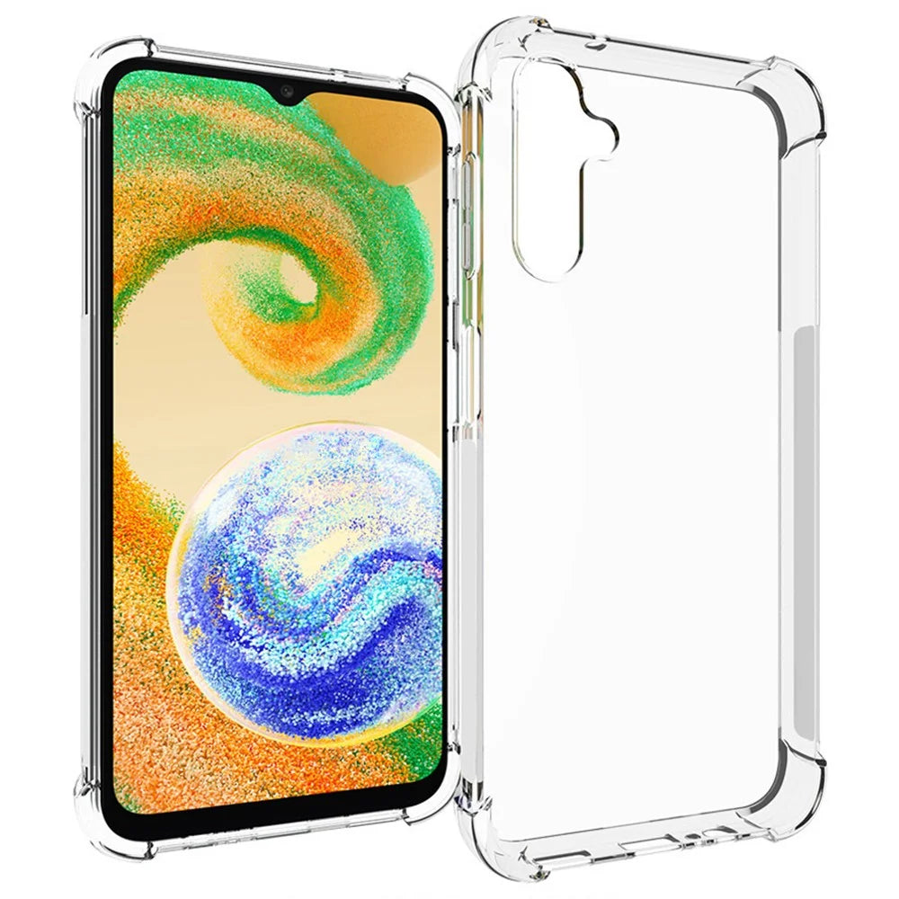 WANLONFENG WL Series for Samsung Galaxy A14 4G / 5G Case 2.0mm Clear TPU Cover with Tempered Glass Film (Big Lens Hole) - 2