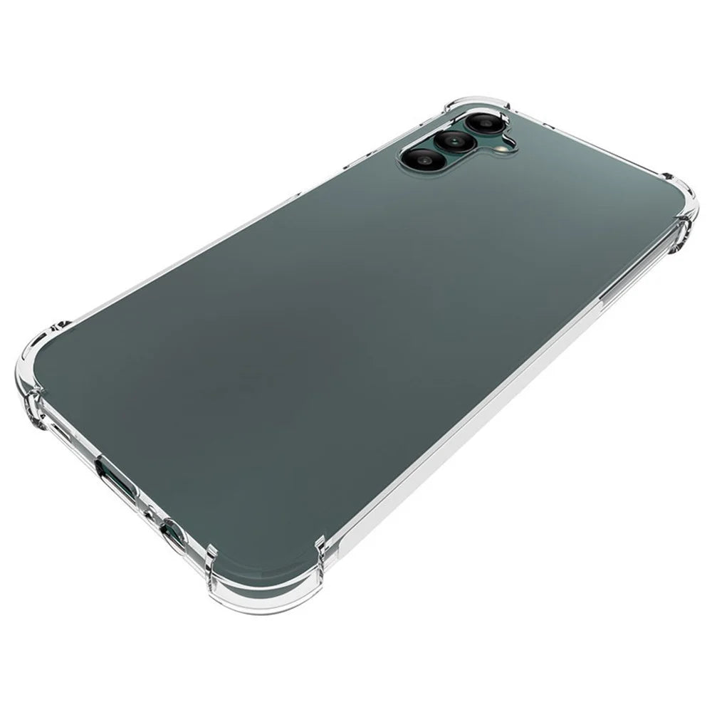 WANLONFENG WL Series for Samsung Galaxy A14 4G / 5G Case 2.0mm Clear TPU Cover with Tempered Glass Film (Big Lens Hole) - 5