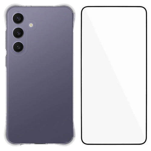 WANLONFENG WL Series for Samsung Galaxy S25+ TPU Case 2.0mm Phone Cover with Tempered Glass Film - 1