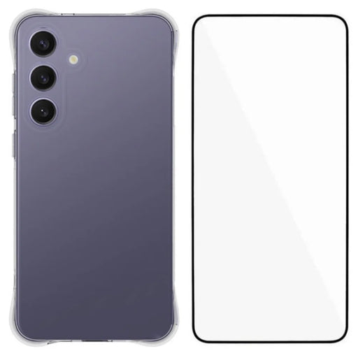 WANLONFENG WL Series for Samsung Galaxy S25+ TPU Case 2.0mm Phone Cover with Tempered Glass Film - 1