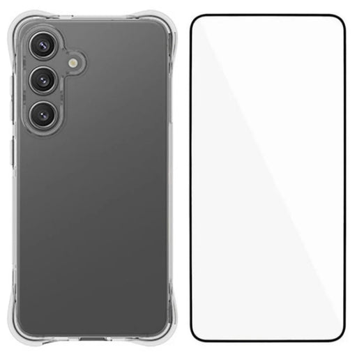 WANLONFENG WL Series for Samsung Galaxy S25 TPU Case 2.0mm Phone Cover with Tempered Glass Film - 1