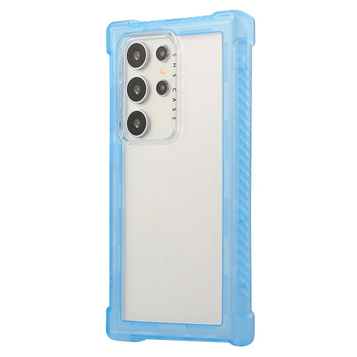 For Samsung Galaxy S25 Ultra Case TPU+PC 3-in-1 Protective Matte Phone Cover - Blue - 3