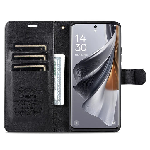 AZNS For vivo X200 Pro 5G Case Anti-Scratch PU Leather Stand Wallet Phone Cover - Black - 2