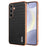 AZNS For Samsung Galaxy S25 Case Electroplating Crocodile Texture PU+TPU Phone Cover - Black - 1