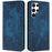 For Samsung Galaxy S25 Ultra Case PU Leather Wallet Phone Cover Elephant Pattern - Blue - 1