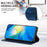 For Samsung Galaxy S25 Ultra Case PU Leather Wallet Phone Cover Elephant Pattern - Blue - 3
