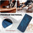 For Samsung Galaxy S25 Ultra Case PU Leather Wallet Phone Cover Elephant Pattern - Blue - 4