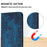 For Samsung Galaxy S25 Ultra Case PU Leather Wallet Phone Cover Elephant Pattern - Blue - 5