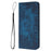 For Samsung Galaxy S25 Ultra Case PU Leather Wallet Phone Cover Elephant Pattern - Blue - 7