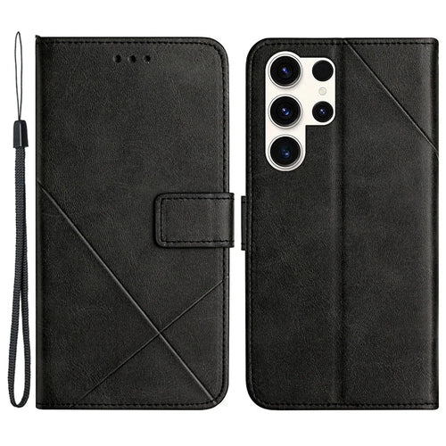 For Samsung Galaxy S25 Ultra Case Flip Shockproof Leather Folio Phone Cover - Black - 1
