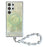 For Samsung Galaxy S24 Ultra Magnetic Case Gradient Tint TPU+PC Phone Cover with Beaded Strap - Green - 1