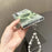 For Samsung Galaxy S24 Ultra Magnetic Case Gradient Tint TPU+PC Phone Cover with Beaded Strap - Green - 4
