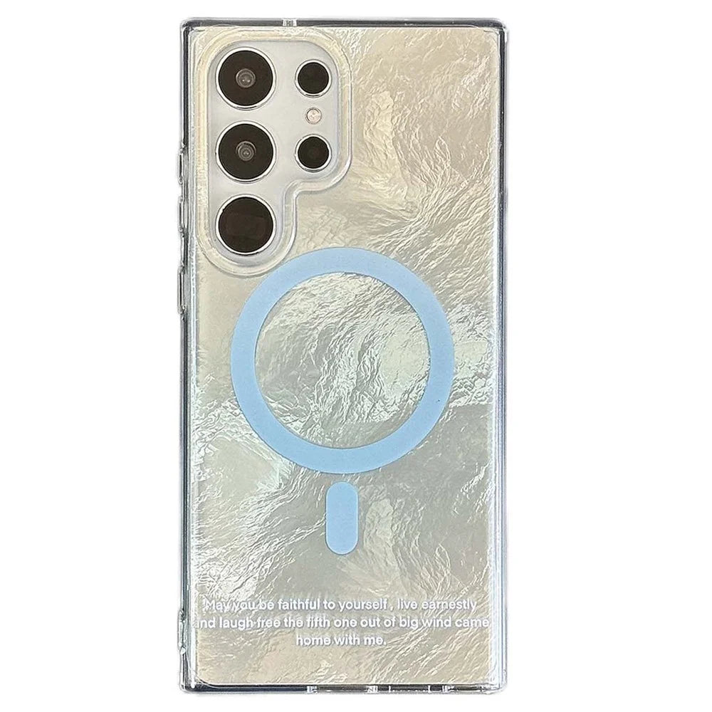 For Samsung Galaxy S24 Ultra Magnetic Phone Case Gradient Tint TPU+PC Protective Cover - Blue - 1