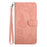 HT03 For Google Pixel 9a Case Butterfly Flower Imprint Leather Phone Cover with Strap - Pink - 7