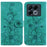 For Infinix Note 40 5G Case Lily Flower Imprint Leather Phone Cover with Stand - Green - 1