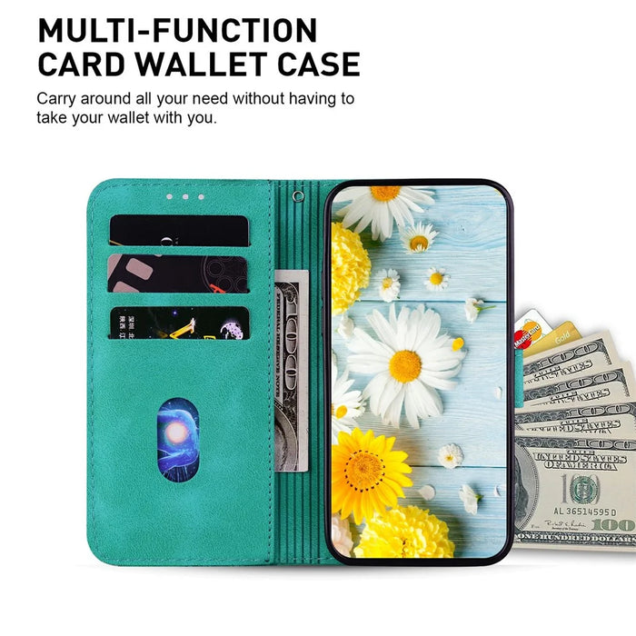 For Infinix Note 40 5G Case Lily Flower Imprint Leather Phone Cover with Stand - Green - 3