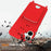 For Samsung Galaxy A06 4G Case Liquid Silicone Card Holder Phone Back Cover with Lanyard - Red - 3