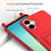For Samsung Galaxy A06 4G Case Liquid Silicone Card Holder Phone Back Cover with Lanyard - Red - 6