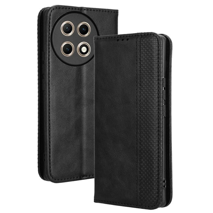For TECNO Camon 30S 4G / 30S Pro 4G Leather Case Wallet Stand Retro Texture Phone Cover - Black - 1