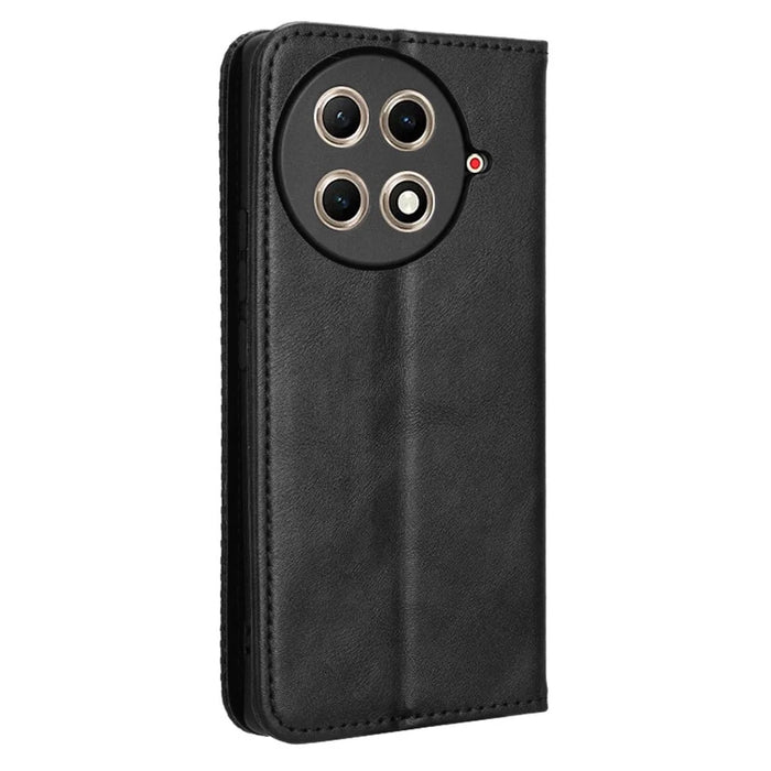 For TECNO Camon 30S 4G / 30S Pro 4G Leather Case Wallet Stand Retro Texture Phone Cover - Black - 7