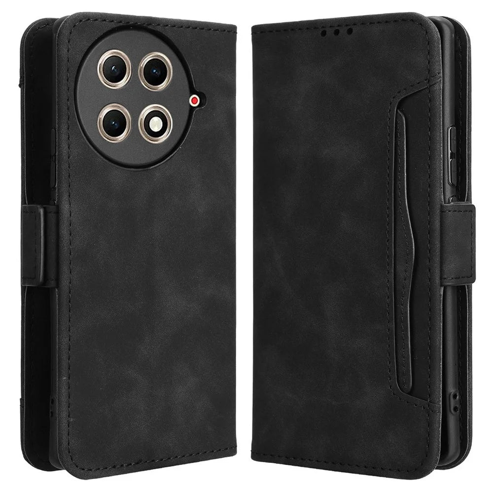 For TECNO Camon 30S 4G / 30S Pro 4G Leather Case Phone Wallet Cover with Multiple Card Slots - Black - 1