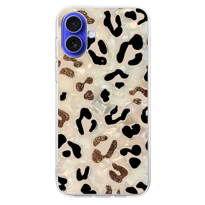 For iPhone 16 Plus Case Pattern Printing Shockproof Soft TPU Phone Cover - Leopard Print - 2