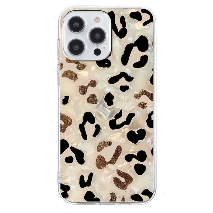 For iPhone 15 Pro Max Case Pattern Printing Shockproof Soft TPU Phone Cover - Leopard Print - 2