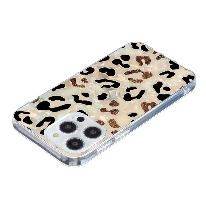 For iPhone 15 Pro Max Case Pattern Printing Shockproof Soft TPU Phone Cover - Leopard Print - 4