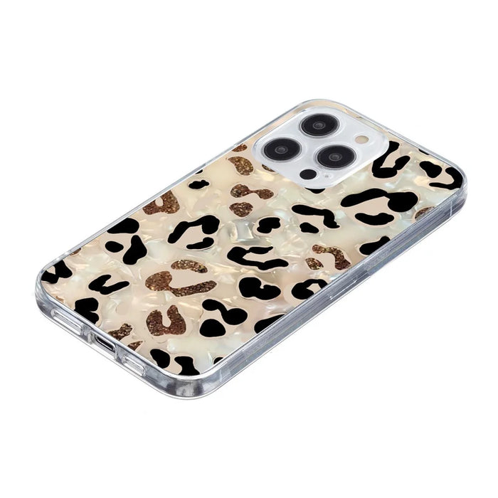 For iPhone 15 Pro Max Case Pattern Printing Shockproof Soft TPU Phone Cover - Leopard Print - 5