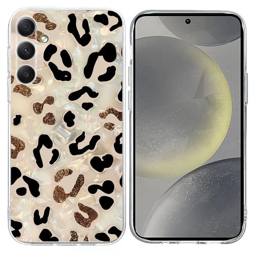 For Samsung Galaxy S24+ Case Pattern Printing Shockproof Soft TPU Phone Cover - Leopard Print - 1
