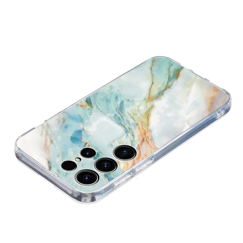 For Samsung Galaxy S24 Ultra Case Pattern Printing Shockproof Soft TPU Phone Cover - Oil Painting Marble - 3