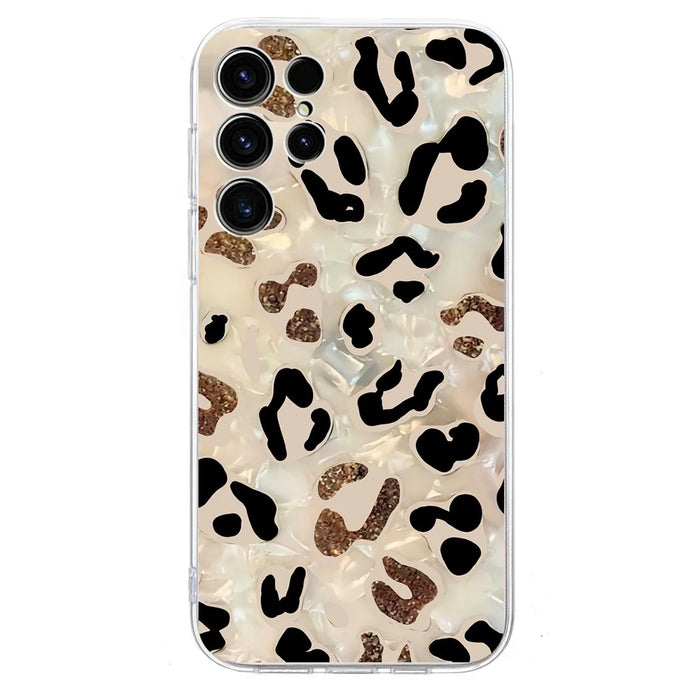 For Samsung Galaxy S25 Ultra Case Pattern Printing Shockproof Soft TPU Phone Cover - Leopard Print - 1