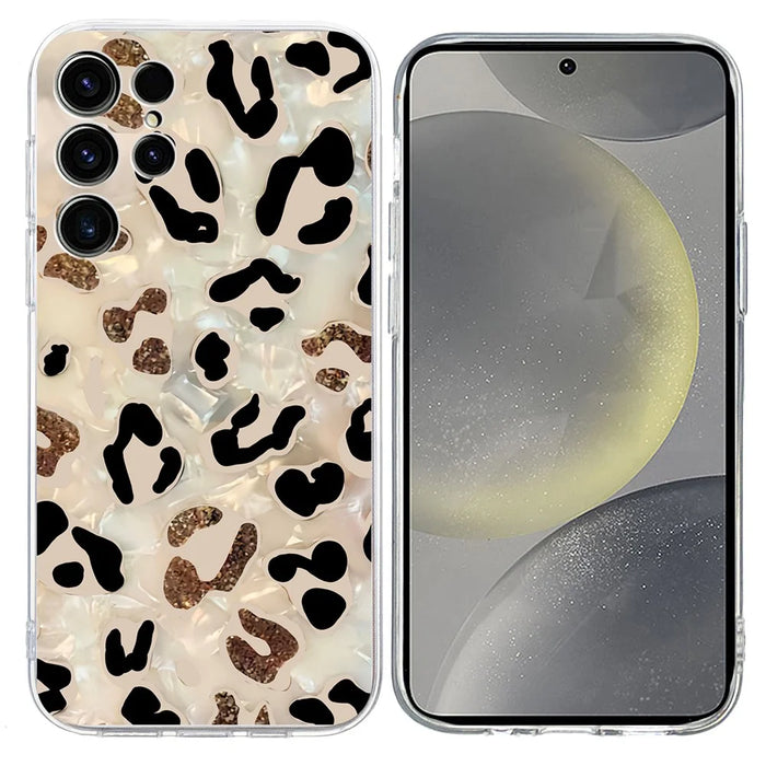 For Samsung Galaxy S25 Ultra Case Pattern Printing Shockproof Soft TPU Phone Cover - Leopard Print - 2