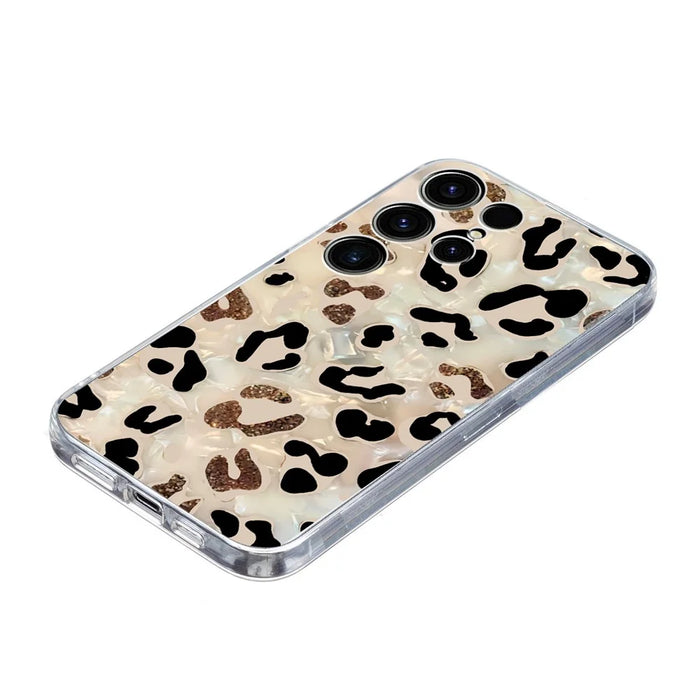 For Samsung Galaxy S25 Ultra Case Pattern Printing Shockproof Soft TPU Phone Cover - Leopard Print - 4