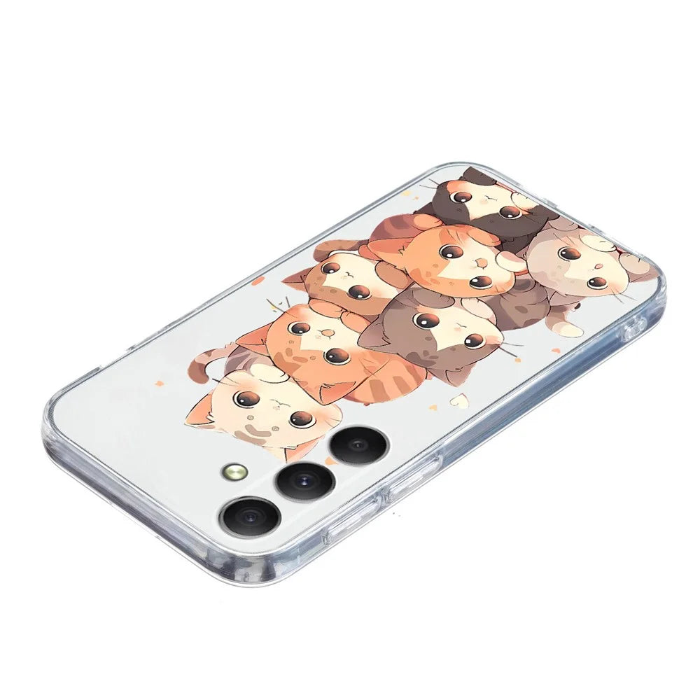 For Samsung Galaxy A25 5G (Global) (161.0 x 76.5 x 8.3mm) Case Pattern Printing Shockproof Soft TPU Phone Cover - Multiple Kittens - 3