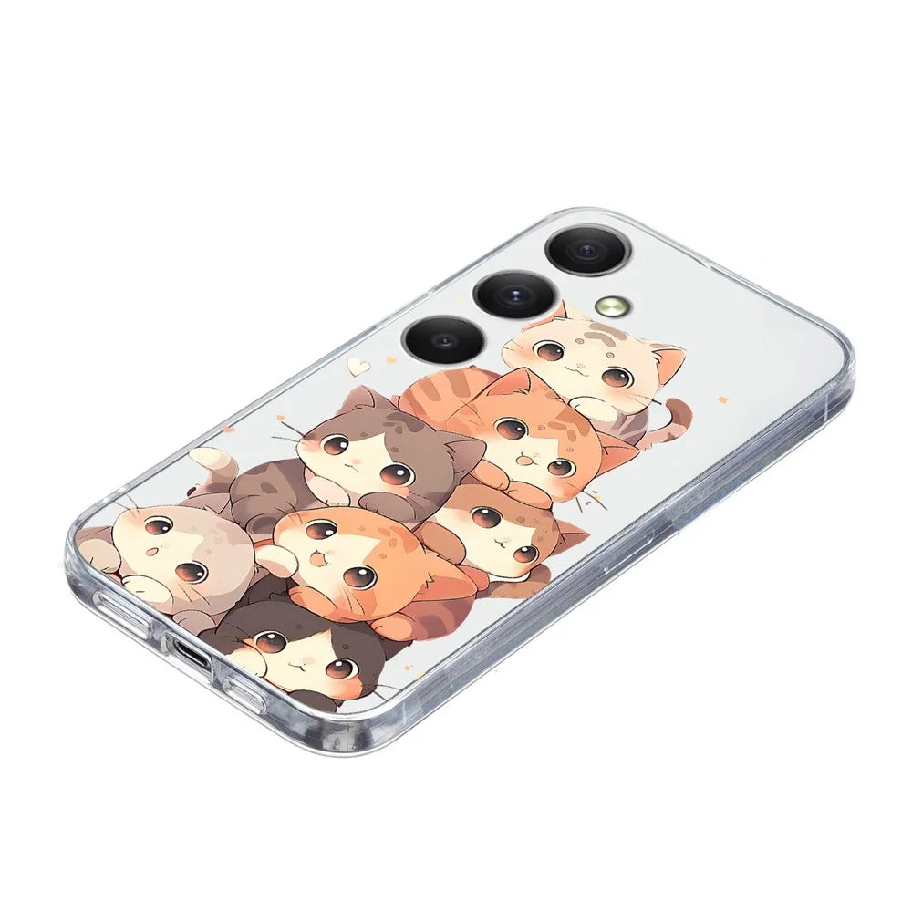 For Samsung Galaxy A25 5G (Global) (161.0 x 76.5 x 8.3mm) Case Pattern Printing Shockproof Soft TPU Phone Cover - Multiple Kittens - 4