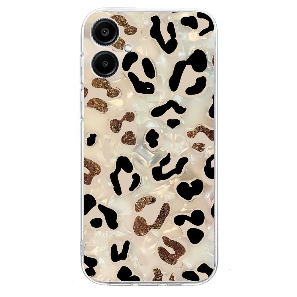 For Samsung Galaxy A06 4G Case Pattern Printing Shockproof Soft TPU Phone Cover - Leopard Print - 2