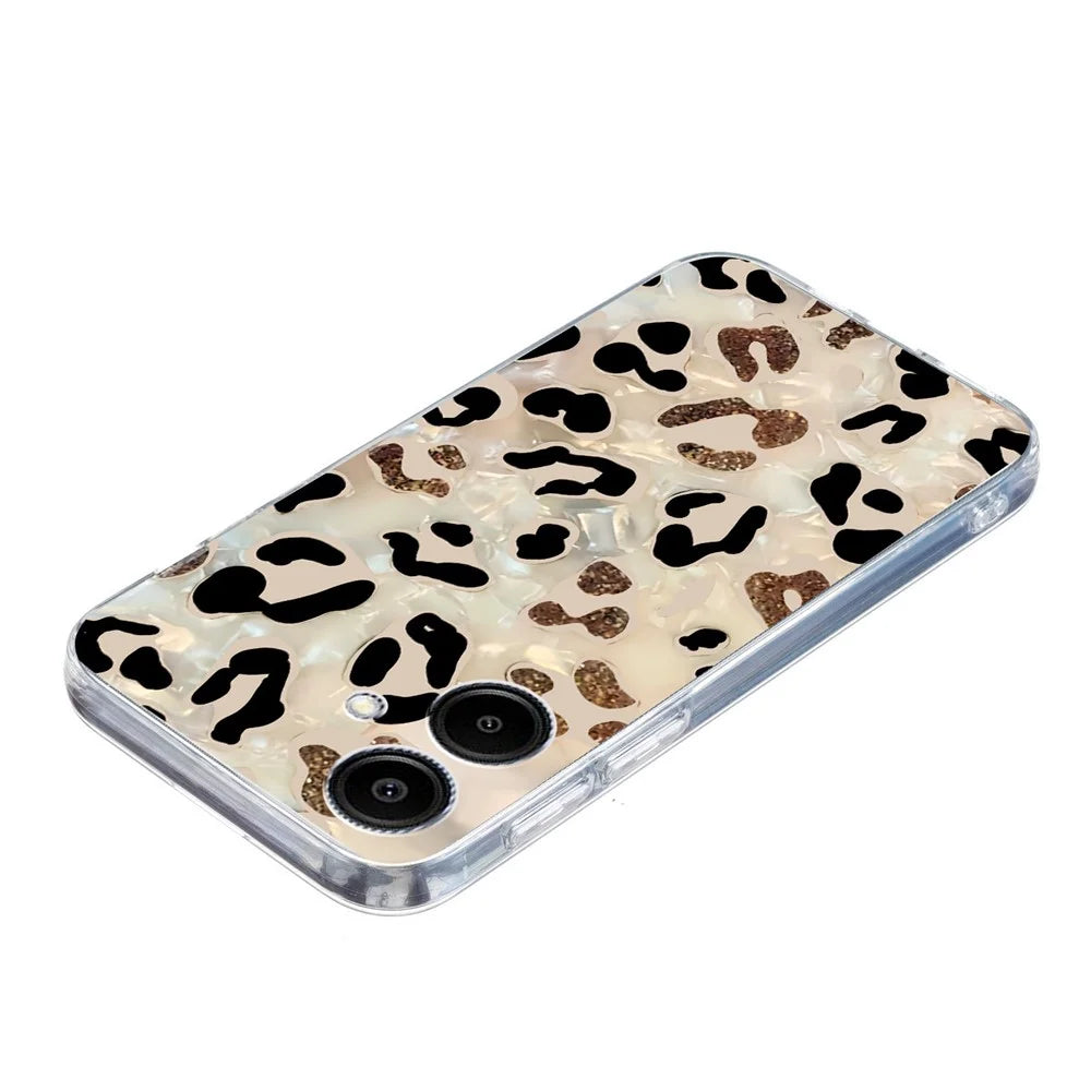 For Samsung Galaxy A06 4G Case Pattern Printing Shockproof Soft TPU Phone Cover - Leopard Print - 3
