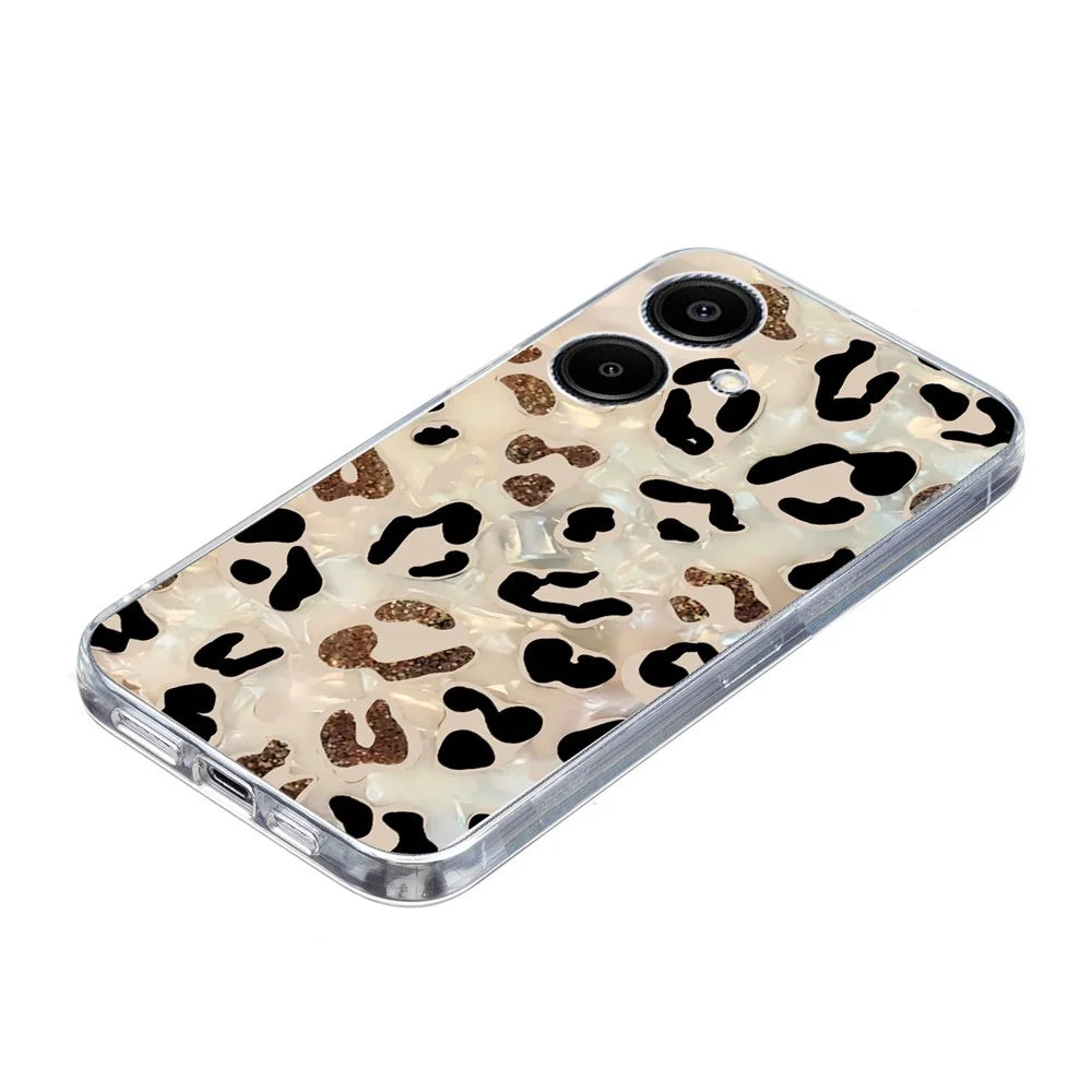 For Samsung Galaxy A06 4G Case Pattern Printing Shockproof Soft TPU Phone Cover - Leopard Print - 4