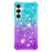 For Samsung Galaxy S24 FE TPU Case Gradient Quicksand Phone Back Cover - Sky Blue+Purple - 2