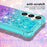 For Samsung Galaxy S24 FE TPU Case Gradient Quicksand Phone Back Cover - Sky Blue+Purple - 4