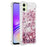 For Samsung Galaxy A06 4G TPU Case Glitter Quicksand Shockproof Phone Back Cover - Rose Gold / Hearts - 3