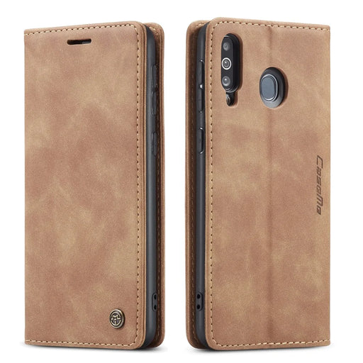 CASEME For Samsung Galaxy M30 / Galaxy A40s Case  013 Series Card Holder Stand Leather Phone Cover - Brown - 2