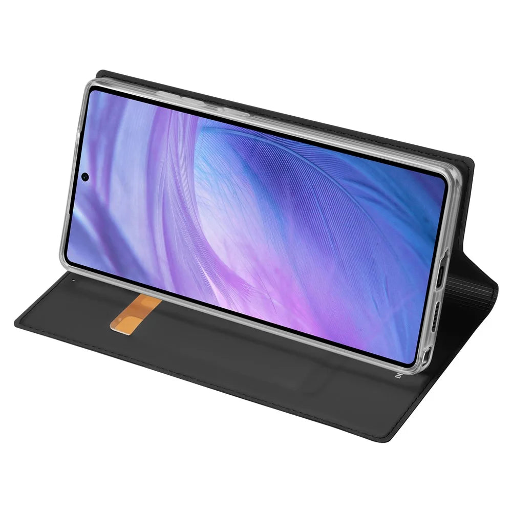 DUX DUCIS Skin Pro Series For Samsung Galaxy S25 Ultra Case Leather Phone Cover Card Holder (Non-magnetic) - Black - 4