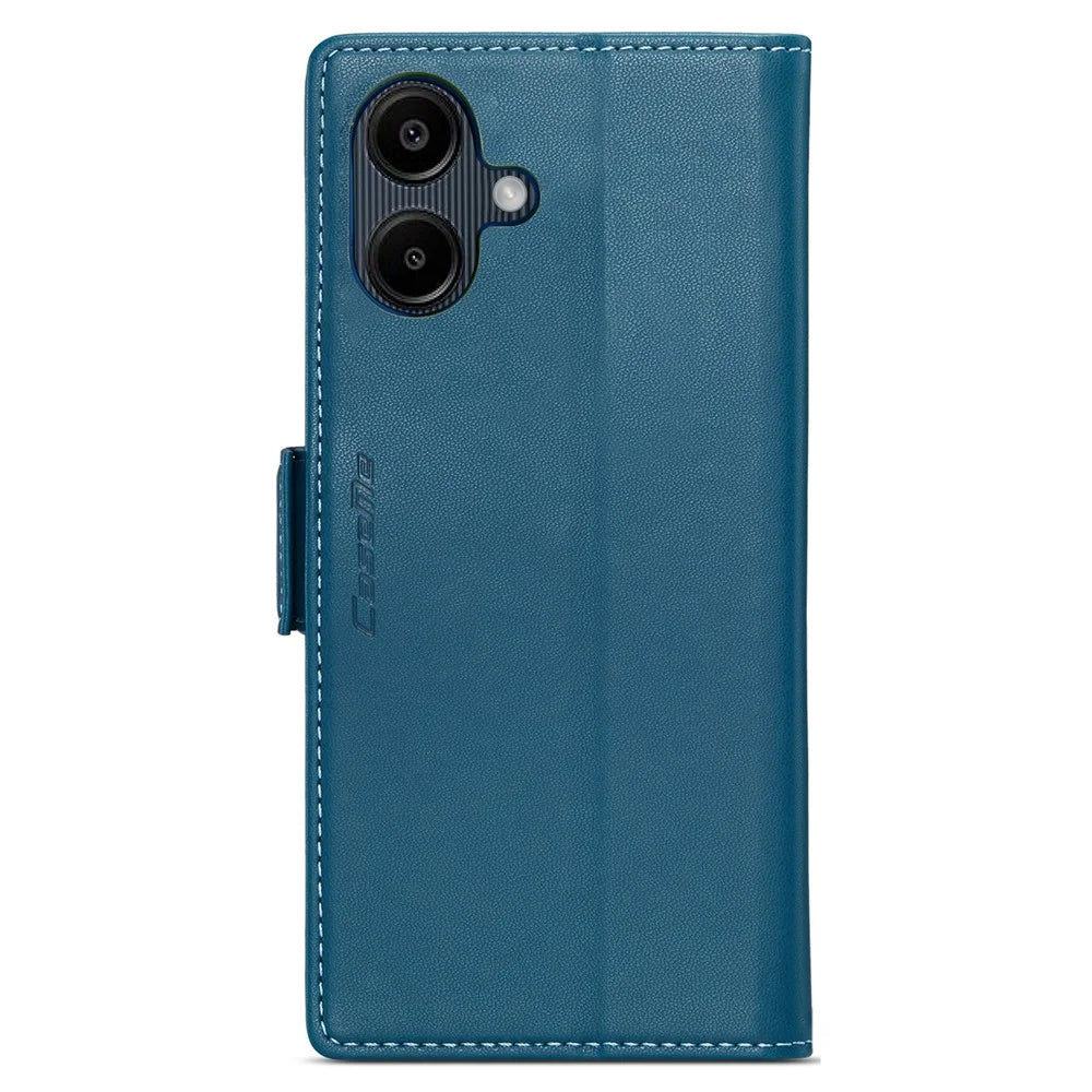 CASEME For Samsung Galaxy A06 4G Leather Case  023 RFID Blocking 3 Card Slot Mobile Cover - Blue - 2