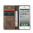 CASEME For iPhone 5s / iPhone SE (1st generation) / iPhone 5 Case  013 Series Card Holder Stand Leather Phone Cover - Coffee - 5