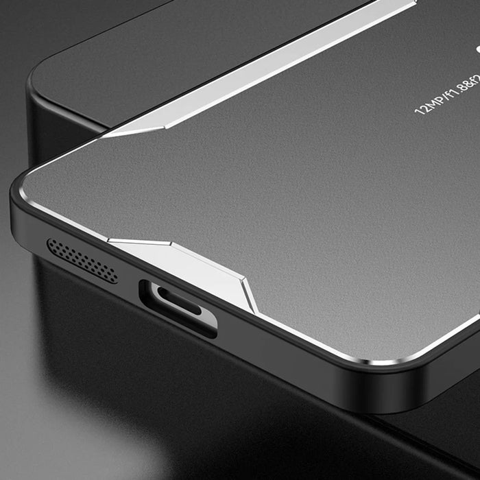 For iPhone 16 Phone Case Aluminium Alloy TPU PC Back Cover - Gold - 7